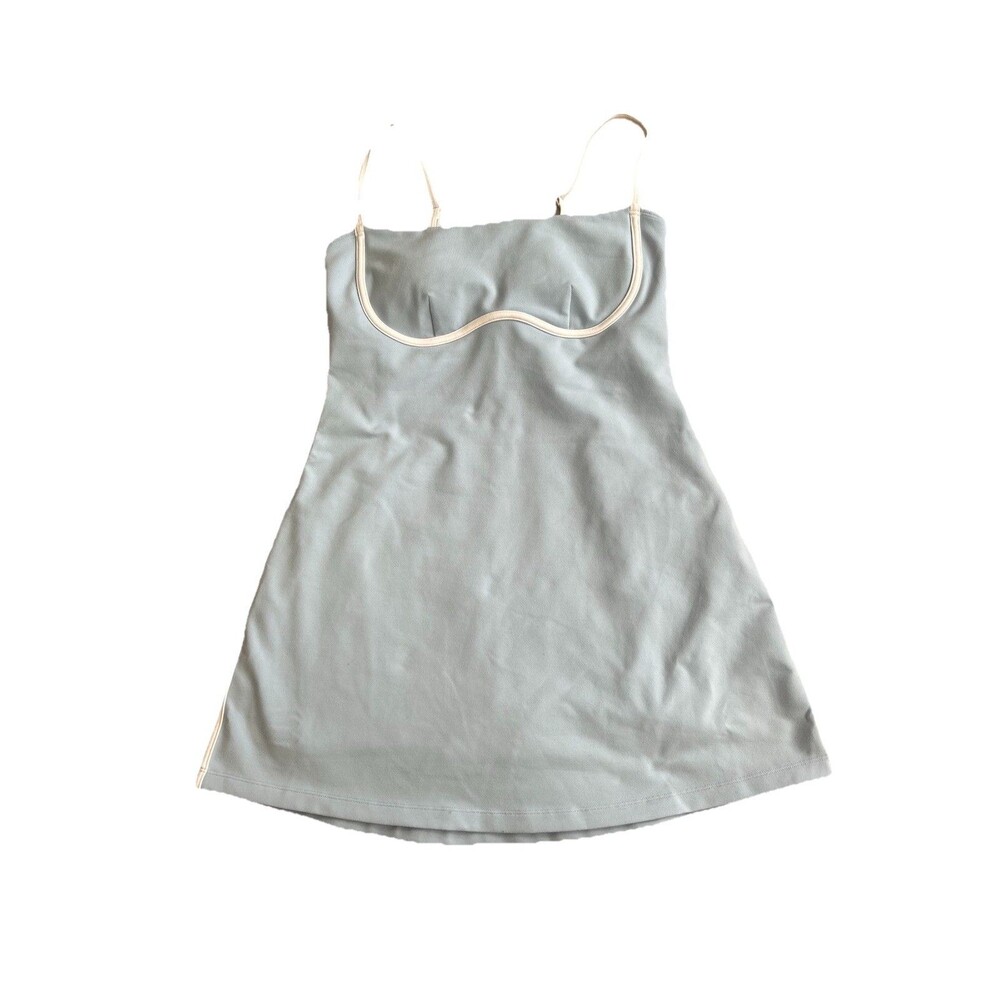 Alo Yoga Airbrush Streamlined Dress Seashell Blue White Size Medium - Picture 3 of 9